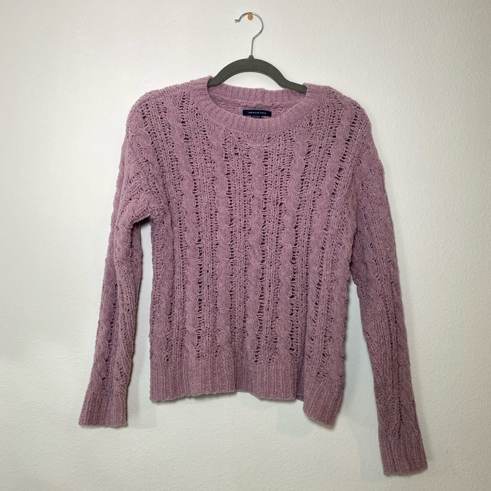American eagle purple knitted sweater